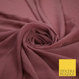 5 COLOURS Semi-Sheer Crinkle Chiffon Georgette Fabric Bridal Dress Craft 58"