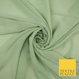 5 COLOURS Semi-Sheer Crinkle Chiffon Georgette Fabric Bridal Dress Craft 58"