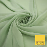 5 COLOURS Semi-Sheer Crinkle Chiffon Georgette Fabric Bridal Dress Craft 58"