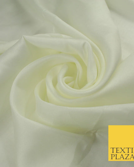 14 COLOURS Plain Lightweight Tasar Faux Silk Satin Dress Lining Bridal Fabric57"