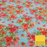 Cluster Roses Pattern 100% Cotton Printed Fabric 58" 10215