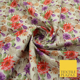 Flower Stone Print 100% Cotton Printed Fabric 58" 10214