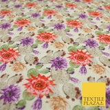 Flower Stone Print 100% Cotton Printed Fabric 58" 10214