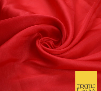 14 COLOURS Plain Lightweight Tasar Faux Silk Satin Dress Lining Bridal Fabric57"