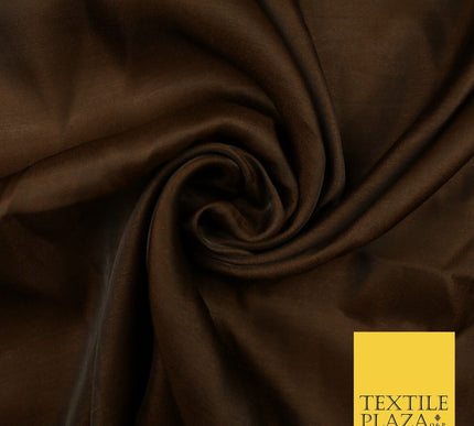 14 COLOURS Plain Lightweight Tasar Faux Silk Satin Dress Lining Bridal Fabric57"