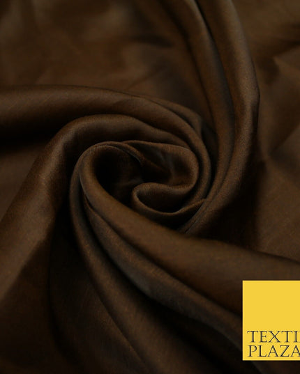 14 COLOURS Plain Lightweight Tasar Faux Silk Satin Dress Lining Bridal Fabric57"