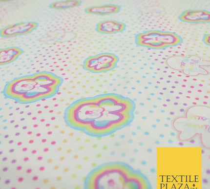 DISNEY MINNIE MOUSE Pastel Rainbow Dot Print 100% Cotton Printed Fabric 58"10211