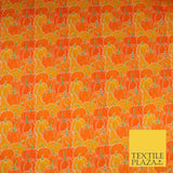 Orange Pumpkin Halloween Autumn Print 100% Cotton Printed Fabric 58" 10213