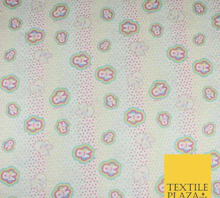DISNEY MINNIE MOUSE Pastel Rainbow Dot Print 100% Cotton Printed Fabric 58"10211