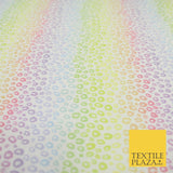 Pastel Leopard Animal Rainbow Print 100% Cotton Printed Fabric 58" 10212