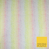 Pastel Leopard Animal Rainbow Print 100% Cotton Printed Fabric 58" 10212