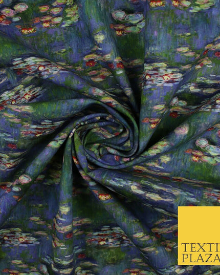 Artistic Floral Stone Painting Inspired 100% Cotton Printed Fabric 58" 10206