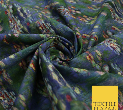 Artistic Floral Stone Painting Inspired 100% Cotton Printed Fabric 58" 10206
