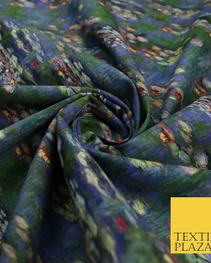 Artistic Floral Stone Painting Inspired 100% Cotton Printed Fabric 58" 10206