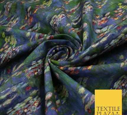 Artistic Floral Stone Painting Inspired 100% Cotton Printed Fabric 58" 10206