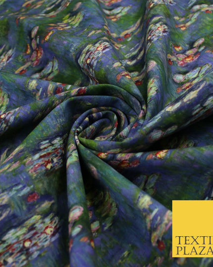 Artistic Floral Stone Painting Inspired 100% Cotton Printed Fabric 58" 10206