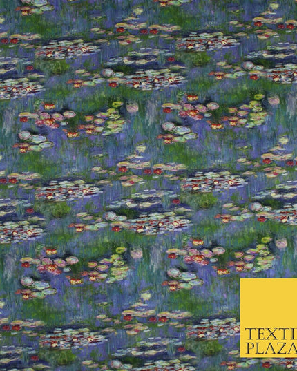 Artistic Floral Stone Painting Inspired 100% Cotton Printed Fabric 58" 10206