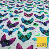 Neon Bats Halloween 100% Pure Cotton Printed Fabric 58" 10204