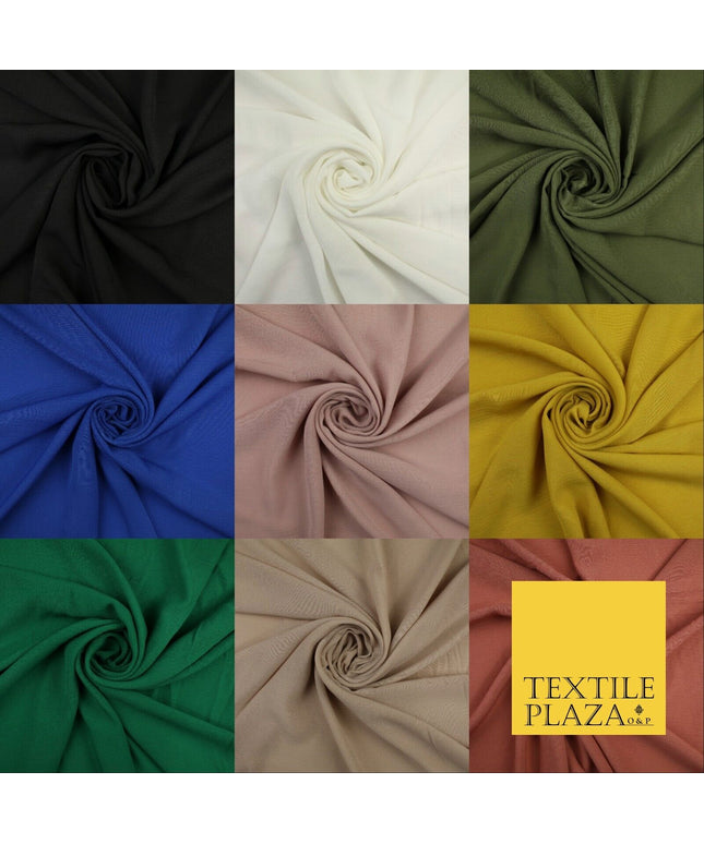 9 COLOURS - Airflow Textured Weave Polyester Soft Silky Crepe Dress Fabric 58"