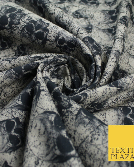 Vintage Skull Halloween 100% Pure Cotton Printed Fabric 58" 10202