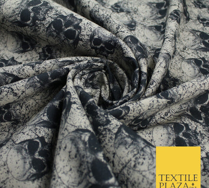 Vintage Skull Halloween 100% Pure Cotton Printed Fabric 58" 10202