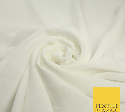 9 COLOURS - Airflow Textured Weave Polyester Soft Silky Crepe Dress Fabric 58"