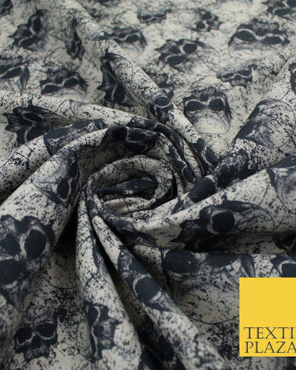 Vintage Skull Halloween 100% Pure Cotton Printed Fabric 58" 10202