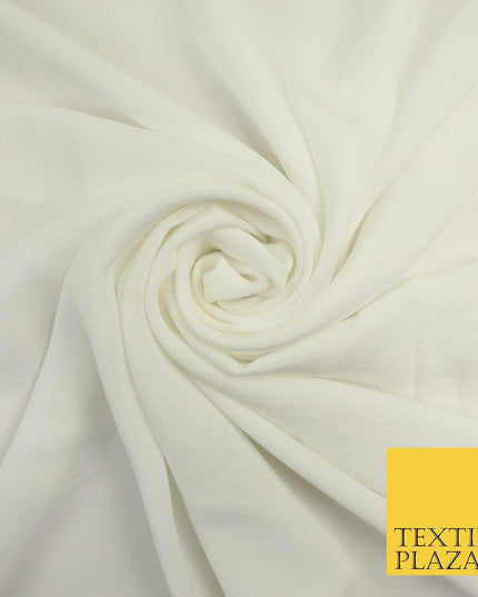 9 COLOURS - Airflow Textured Weave Polyester Soft Silky Crepe Dress Fabric 58"