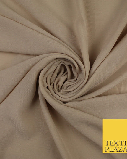 9 COLOURS - Airflow Textured Weave Polyester Soft Silky Crepe Dress Fabric 58"