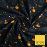 Halloween Skulls Cats Potions 100% Pure Cotton Printed Fabric 58" 10200