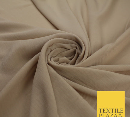 9 COLOURS - Airflow Textured Weave Polyester Soft Silky Crepe Dress Fabric 58"