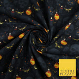 Halloween Skulls Cats Potions 100% Pure Cotton Printed Fabric 58" 10200