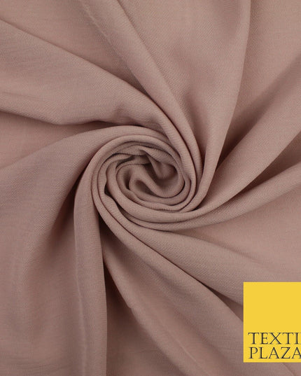 9 COLOURS - Airflow Textured Weave Polyester Soft Silky Crepe Dress Fabric 58"