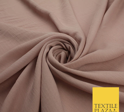 9 COLOURS - Airflow Textured Weave Polyester Soft Silky Crepe Dress Fabric 58"