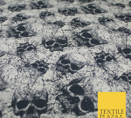 Vintage Skull Halloween 100% Pure Cotton Printed Fabric 58" 10202