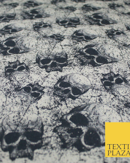 Vintage Skull Halloween 100% Pure Cotton Printed Fabric 58" 10202