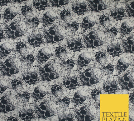 Vintage Skull Halloween 100% Pure Cotton Printed Fabric 58" 10202