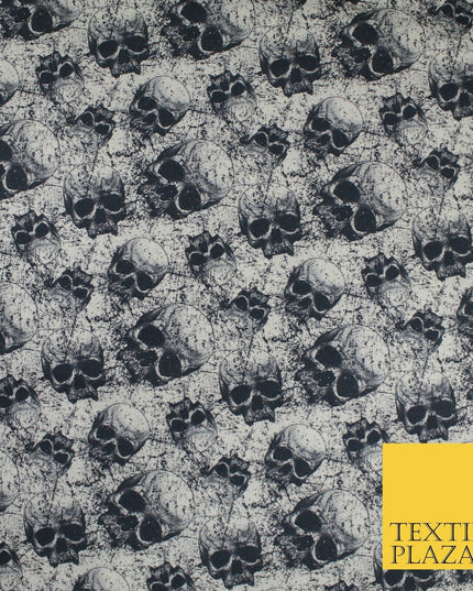 Vintage Skull Halloween 100% Pure Cotton Printed Fabric 58" 10202