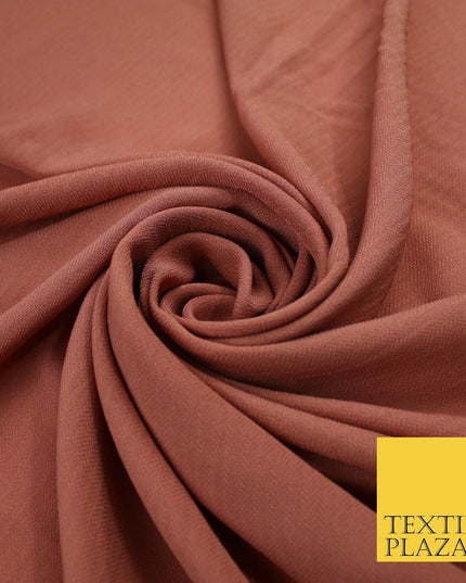 9 COLOURS - Airflow Textured Weave Polyester Soft Silky Crepe Dress Fabric 58"