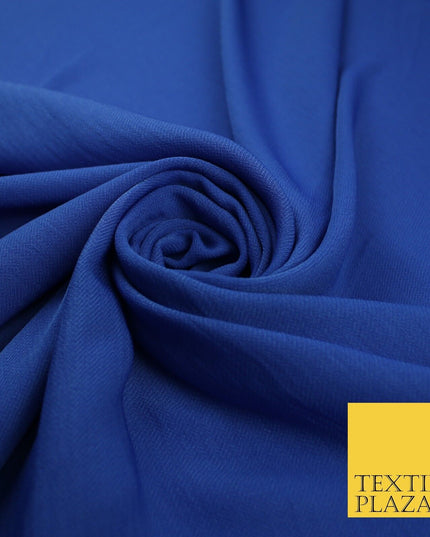 9 COLOURS - Airflow Textured Weave Polyester Soft Silky Crepe Dress Fabric 58"