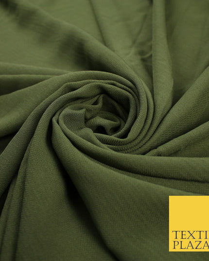 9 COLOURS - Airflow Textured Weave Polyester Soft Silky Crepe Dress Fabric 58"