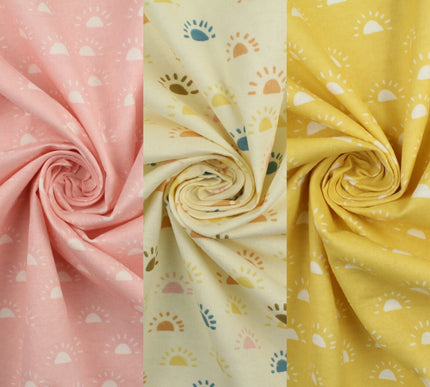 Double Sunset Sunrise Brushed Cotton Winceyette Fabric Flannel