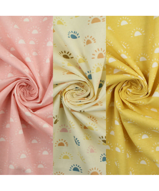 Double Sunset Sunrise Brushed Cotton Winceyette Fabric Flannel