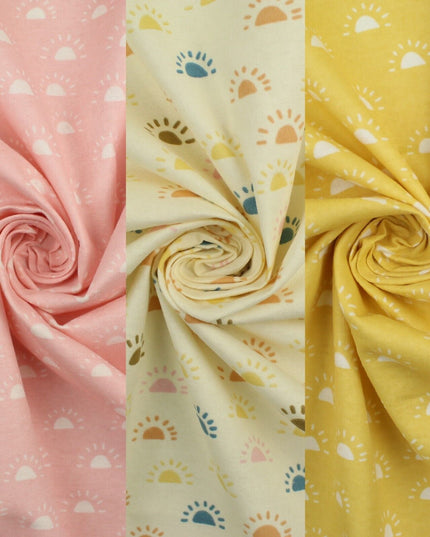 Double Sunset Sunrise Brushed Cotton Winceyette Fabric Flannel