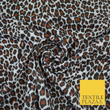 Brown & Black Animal Spot Print Soft Stretch Jersey Fabric 56" 6684