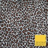 Brown & Black Animal Spot Print Soft Stretch Jersey Fabric 56" 6684
