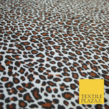 Brown & Black Animal Spot Print Soft Stretch Jersey Fabric 56" 6684