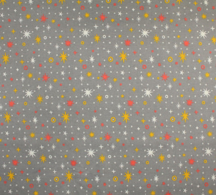 Starry Night Sparkle Stars Brushed Cotton Winceyette Fabric Flannel