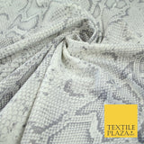 Light Grey Snake Skin Print Soft Stretch Jersey Fabric 56" 6679