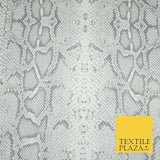 Light Grey Snake Skin Print Soft Stretch Jersey Fabric 56" 6679